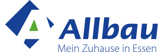Allbau Logo mit Claim CMYK